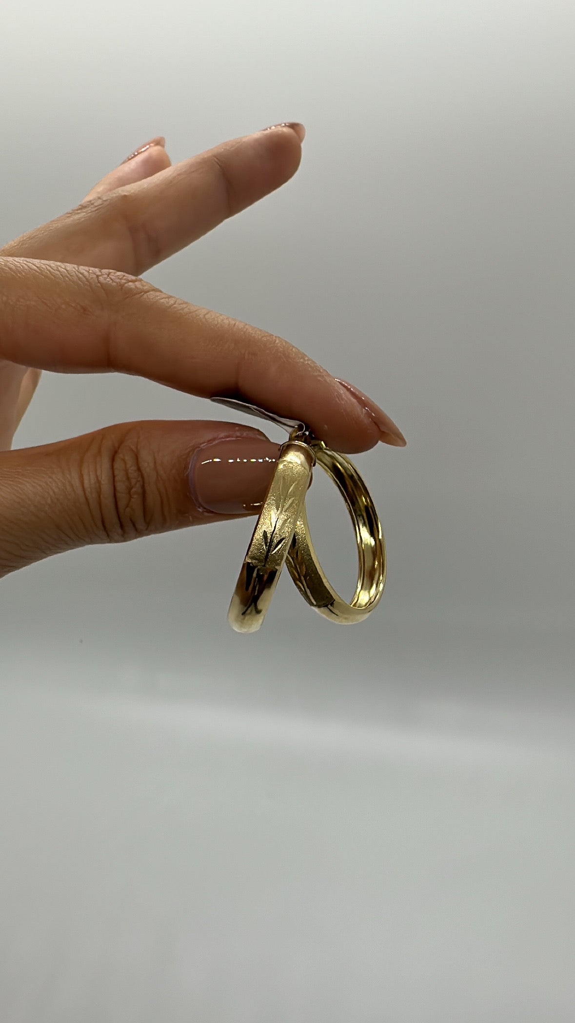 Leaf Design Hoops