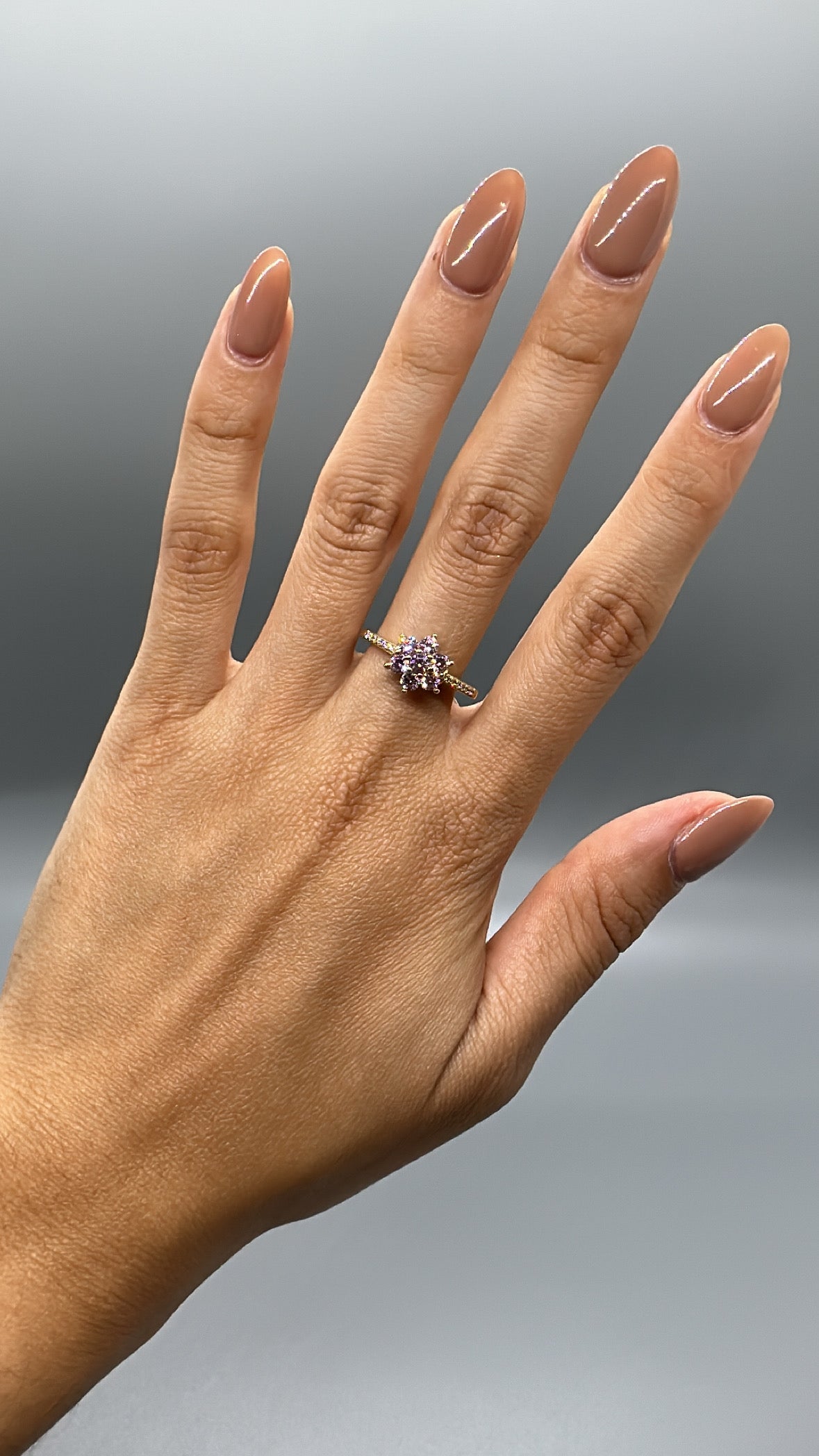 Pink Flower Ladies Ring
