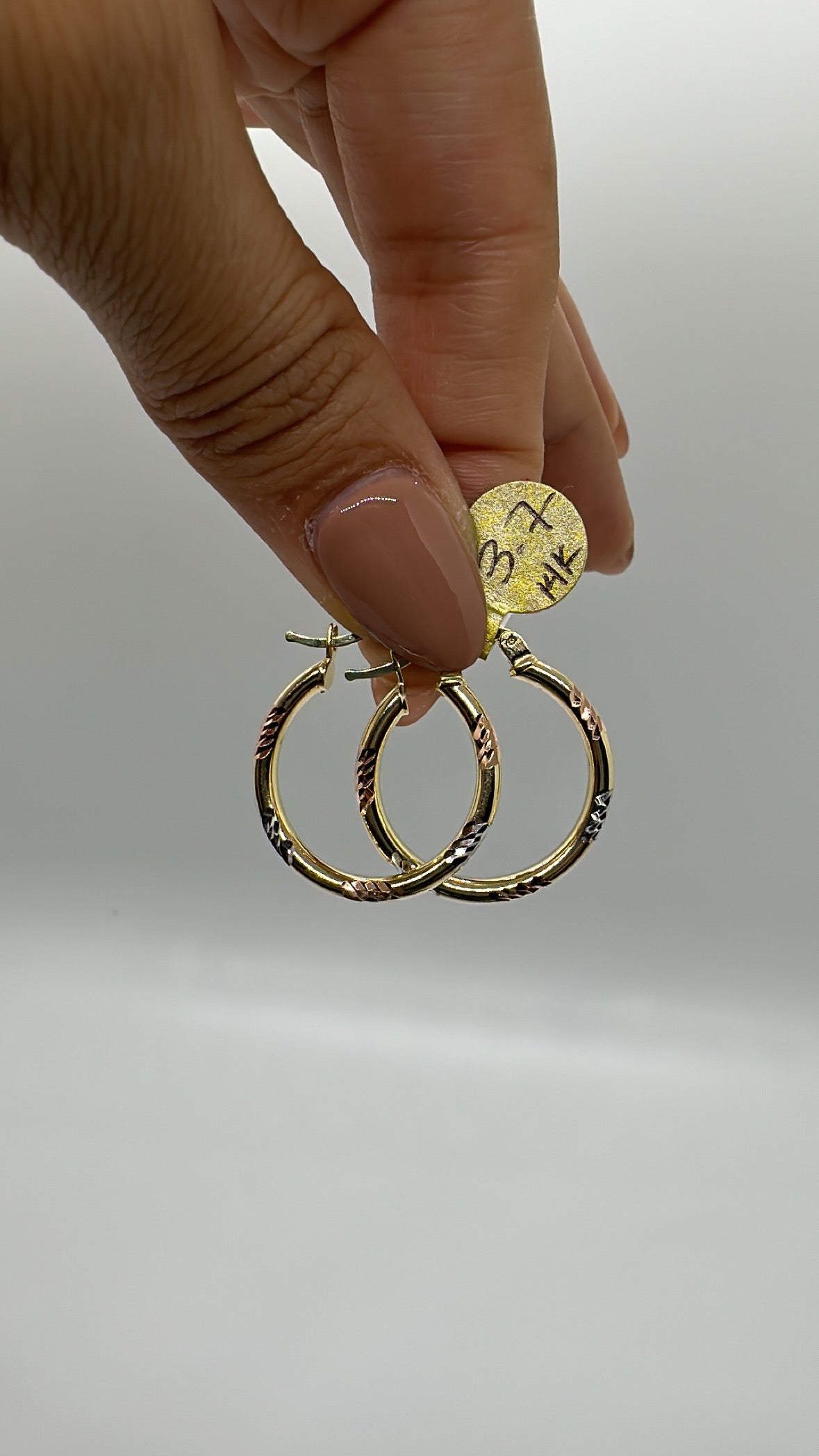 3 Tone Arracadas/Hoops