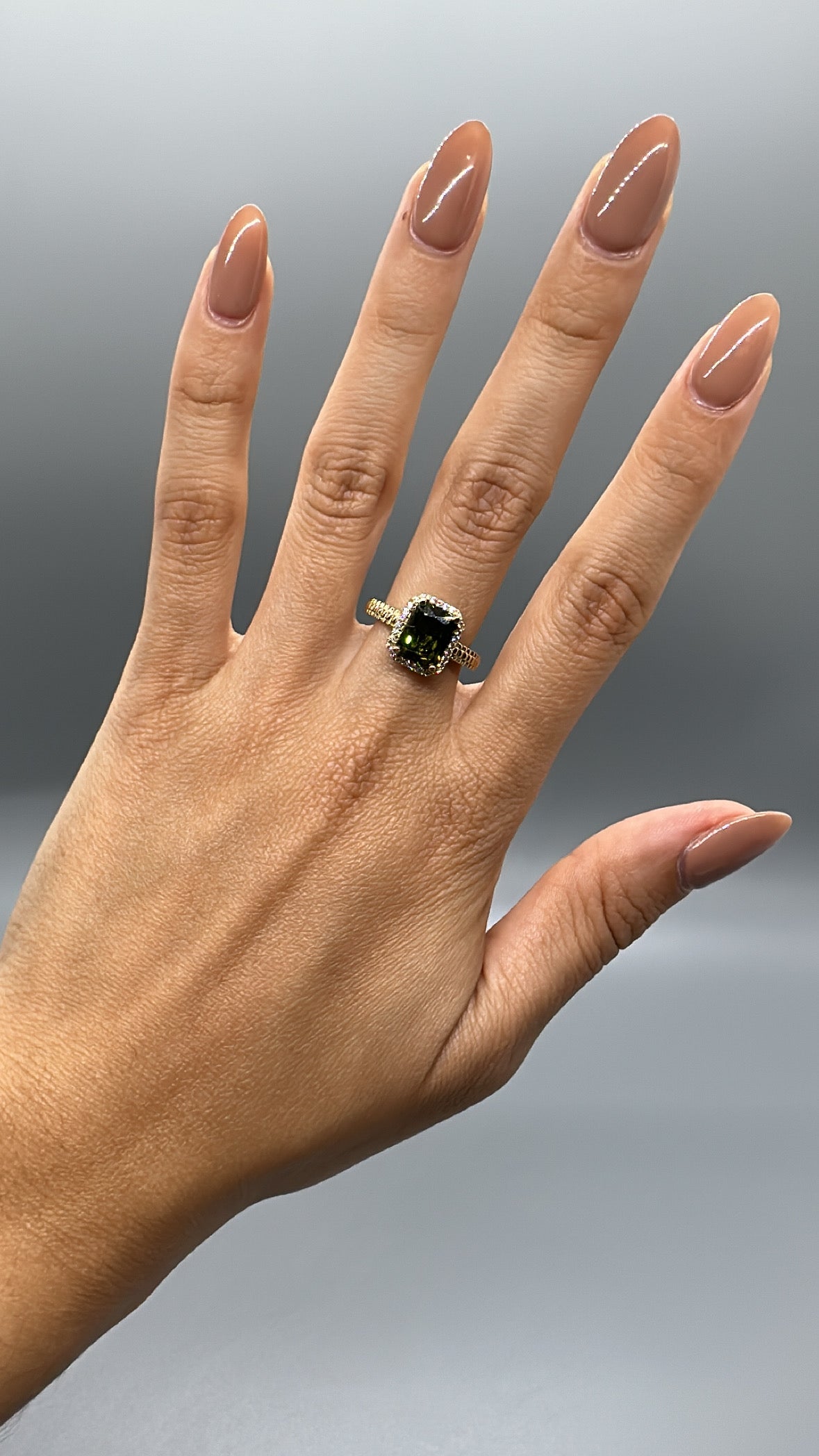 Forest Green Stone Ladies Ring