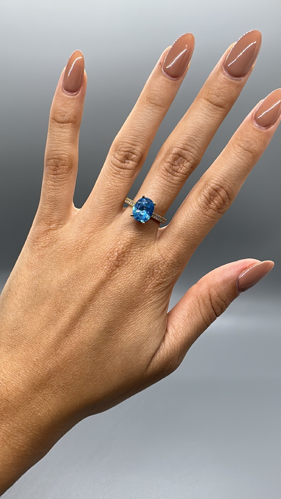 Sky Blue Stone Ladies Ring