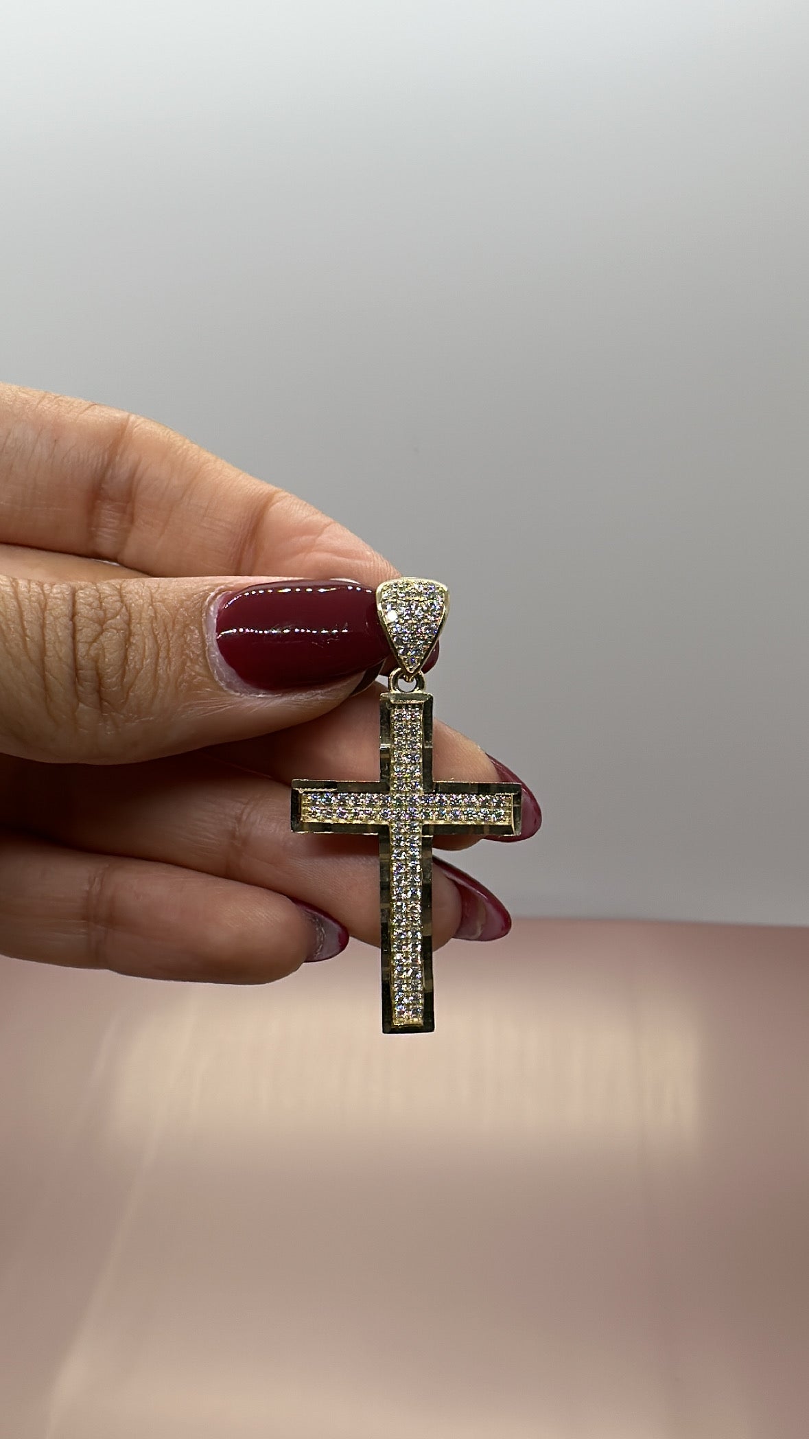 CZ Cross Pendant