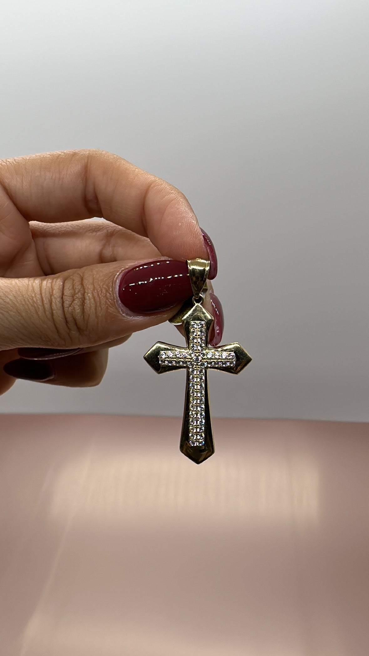 CZ Cross Pendant