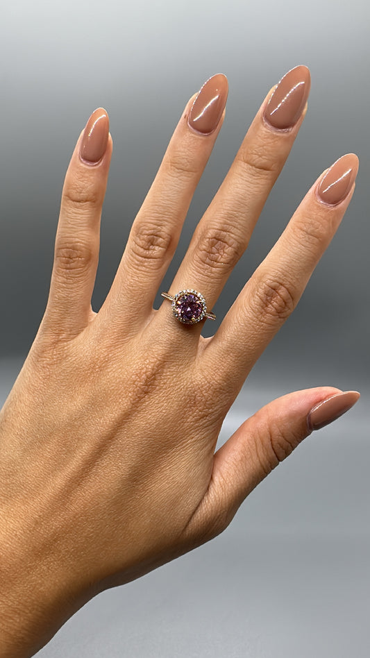 Pink Stone Ladies Ring