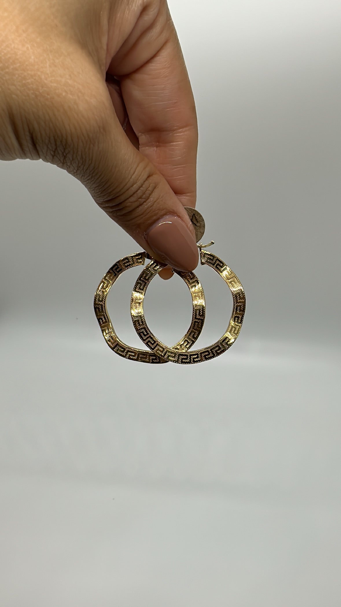 Greek Lined Hoops