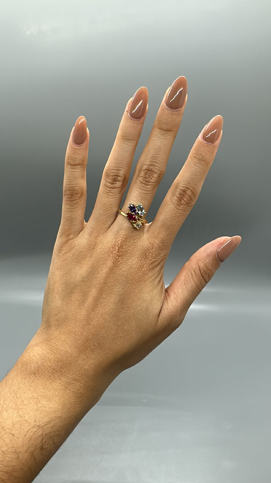 Multi Color Stone Ladies Ring