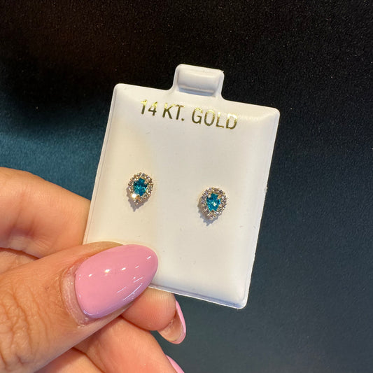 Sky Blue Stud Earrings