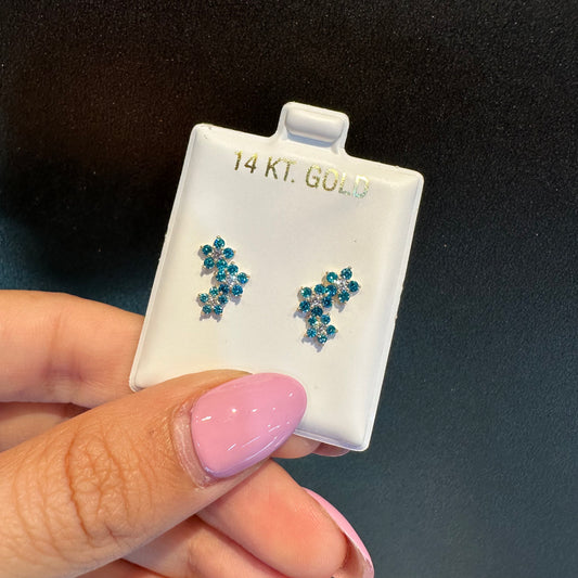 Turquoise Flower Studs