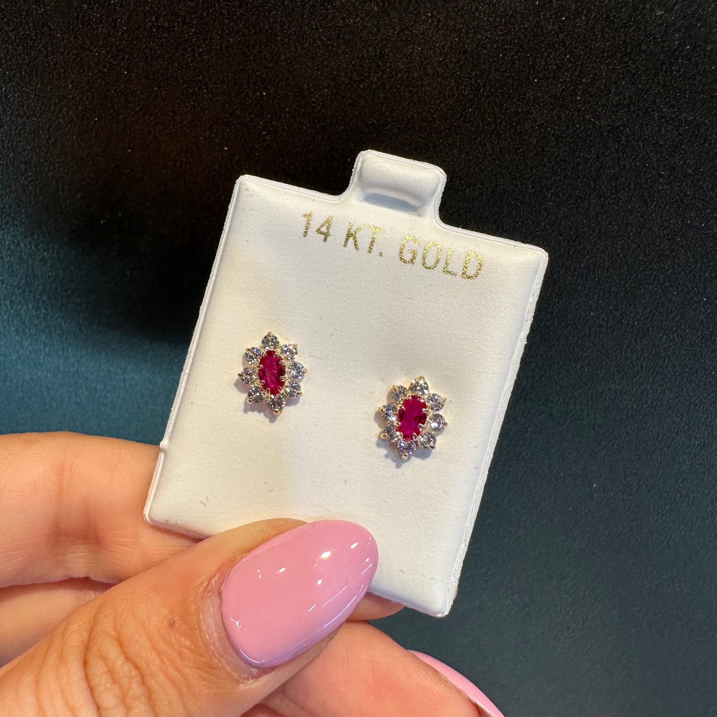 Red Stud Earrings