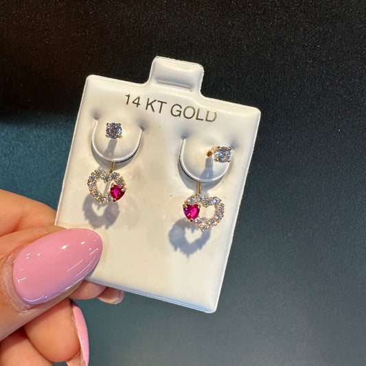 Heart Telephone Earrings